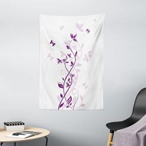 ABAKUHAUS Púrpura Tapiz de Pared, Árbol Violeta Espirales P…