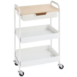 HOMCOM Carrito de Cocina con Ruedas Carro de Almacenamiento…