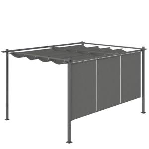 Outsunny Pérgola con Techo Retráctil Pérgola de 4x3 m Cenad…