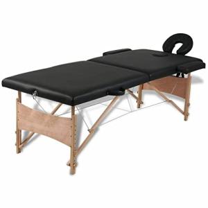 Bc-elec - HM2523-BLACK Mesa de masaje plegable de madera 21…