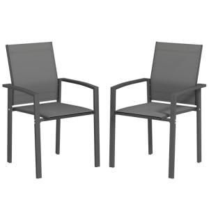 Outsunny Juego de 2 Sillas de Jardín Exterior Sillas Terraz…