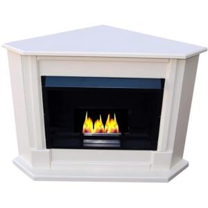 Bio etanol Chimenea de esquina Modelo Moskau Blanco