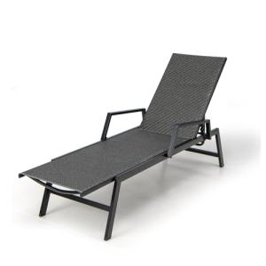 LIFEZEAL Tumbona de jardín con Respaldo reclinable en 5 Pos…