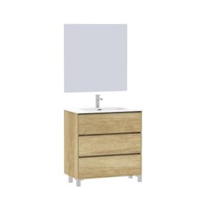 Baikal Mueble de Baño Lex. Mueble MONTADO. 3 Cajones con Pa…