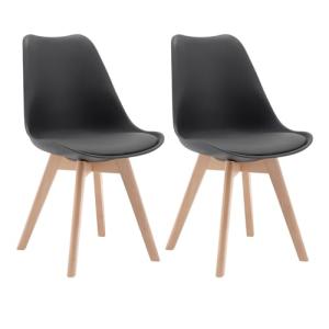 WOLTU 2X Sillas de Comedor Dining Chairs Silla Tower Madera…