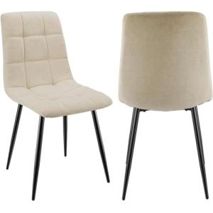 JIJIAN Pack de 2 Sillas de Comedor, Sillas Tapizadas con Te…