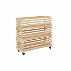 Inter Link - 3 Cajas apilables en madera maciza natural - C…