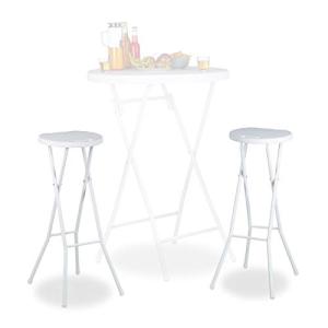 Relaxdays Bastian - Taburete de Bar Plegable Impermeable, 8…