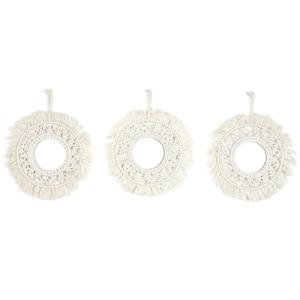 HOME DECO FACTORY, HD0177 Espejo Decorativo Boho macramé, E…