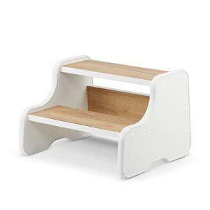 defiPad Taburete de Madera con 2 peldaños, Taburete de Made…