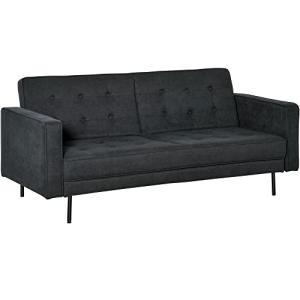 HOMCOM Sofá cama de 2 plazas estilo Chesterfield acolchado…