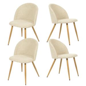 FurnitureR Juego de 4 sillas de Comedor Suaves y cómodas, T…