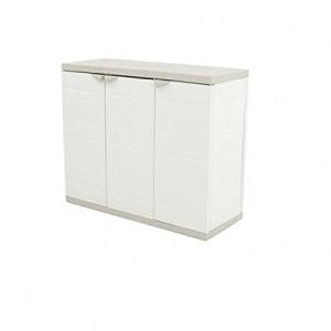 Plastiken 0005676 Medio Armario Titanium, Beig, 105 cm 3 Pu…