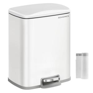 SONGMICS Papelera de Cocina, Cubo de Pedal de 20 L, Cubo de…