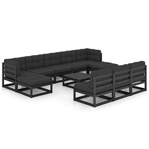 MOONAIRY Juego de Muebles de jardín 11 pzas y Cojines, Mueb…