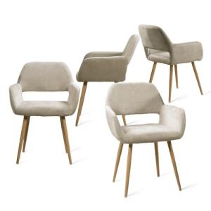 MEUBLE COSY Juego de 4 Sillas de Comedor Escandinavo Sillón…