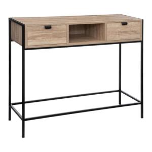 5five - Consola aliaj de 2 cajones con Efecto Madera Negra