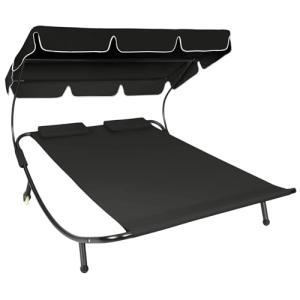 TecTake® Tumbona Doble de Jardín, Tumbona de Playa con Para…