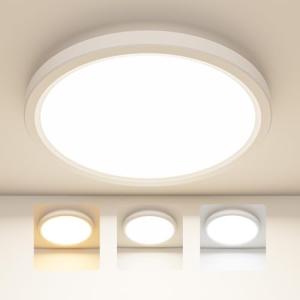 SKUTZTEK Plafon LED Techo, Lampara de Techo LED, 3 colores…