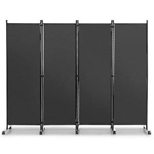 FANTASK 225 x 173 cm Biombo con Ruedas, biombo de 4 Piezas,…