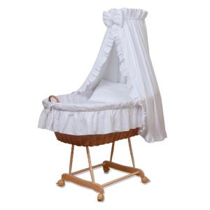 WALDIN Cuna Moisés, XXL, 9 Colores a Elegir, Blanco