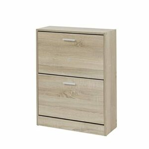 Baroni Home Zapatero con Puertas de Entrada en Madera Melam…