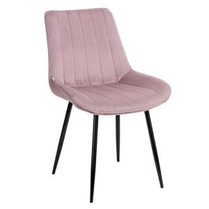 Baroni Home Silla Moderna de Terciopelo y Patas de Acero Ne…