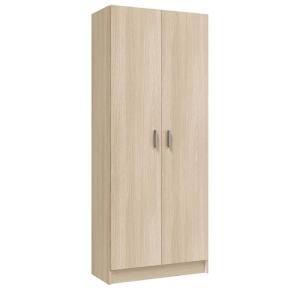 Habitdesign Armario Multiusos, Escobero 2 Puertas 3 Estante…