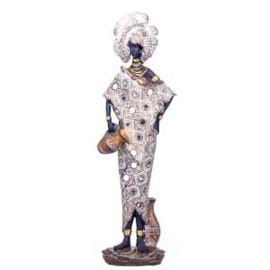 BY SIGRIS Figura Africana Dorado de Resina 47X9X14cm Figura…