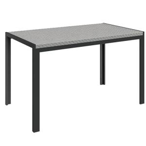 Outsunny Mesa de Comedor de Jardín de Ratán Sintético Mesa…