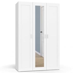 IDMarket - Armario 3 puertas VITO blanco armario 120 cm con…