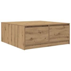 vidaXL Mesa de Centro con cajones Roble Artesanal 100x100x4…