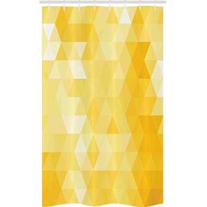 ABAKUHAUS Amarillo Cortina para baño, geométrica del triáng…