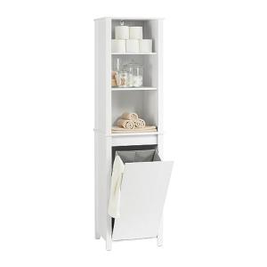 SoBuy BZR102-W Armario Alto baño Mueble Columna de baño con…
