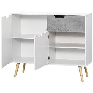 HOMCOM Aparador de Cocina Armario Buffet con 2 Puertas 1 Ca…