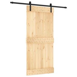 vidaXL Puerta Corredera, Puerta Colgante con Herrajes, Puer…