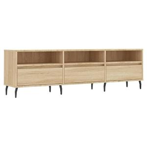 vidaXL Mueble de TV Madera contrachapada Roble Sonoma 150x3…