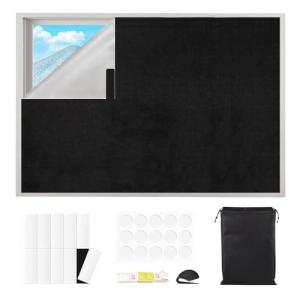YZROHYI Estores Opacos Sin Taladrar 150x200 CM,Tela Opaca V…