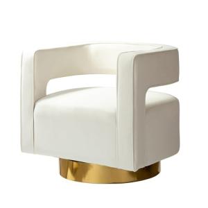 Sillón de acento giratorio de terciopelo, sillón moderno co…