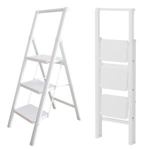 UABA Escalera Plegable 3 peldaños Blanca, Liviana y Estable…