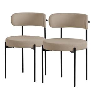 ML-Design Juego de 2 Sillas de Comedor Asientos Tapizados e…