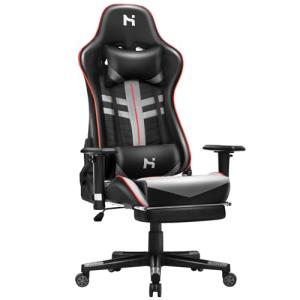 HLONONE Silla para videojuegos, ergonómica con reposacabeza…
