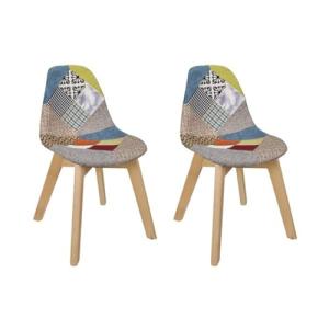 HOME DECO KIDS Silla Patchwork Niño, Madera de Haya Polipro…