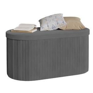 WOLTU Baul Almacenamiento Dormitorio, Baúl Puff Plegable, B…
