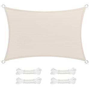 SONGMICS Vela de Sombra de 2 x 3 m, Tejido HDPE de Protecci…