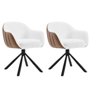 WOLTU Pack 2 Sillas de Comedor Giratorias, Sillas Cocina, S…
