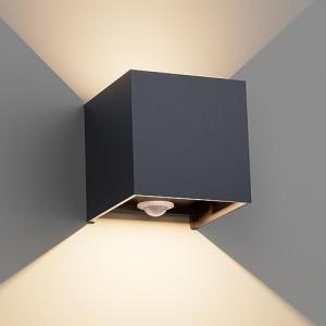 Klighten Aplique de pared con sensor de movimiento, 12W Apl…