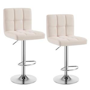 WOLTU 2X Taburete de Bar Silla de Bar Lino Muebles Cocina T…