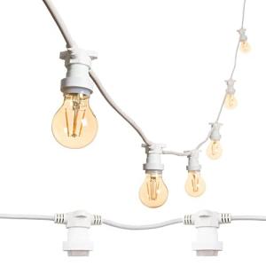 MU Guirnaldas Luces Exterior 10 Metros 10 Portalámparas Par…