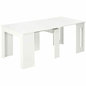 HOMCOM Mesa de Comedor Extensible para 4-6 Personas Mesa Co…